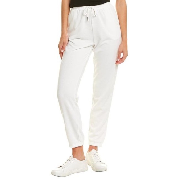 H Halston Studio Drawstring Jogger Pant in Chalk - Picture 1 of 2